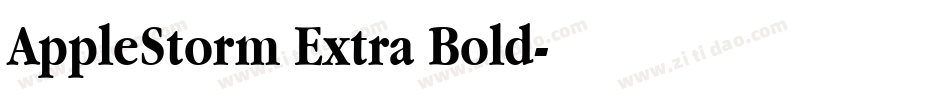 AppleStorm Extra Bold字体转换